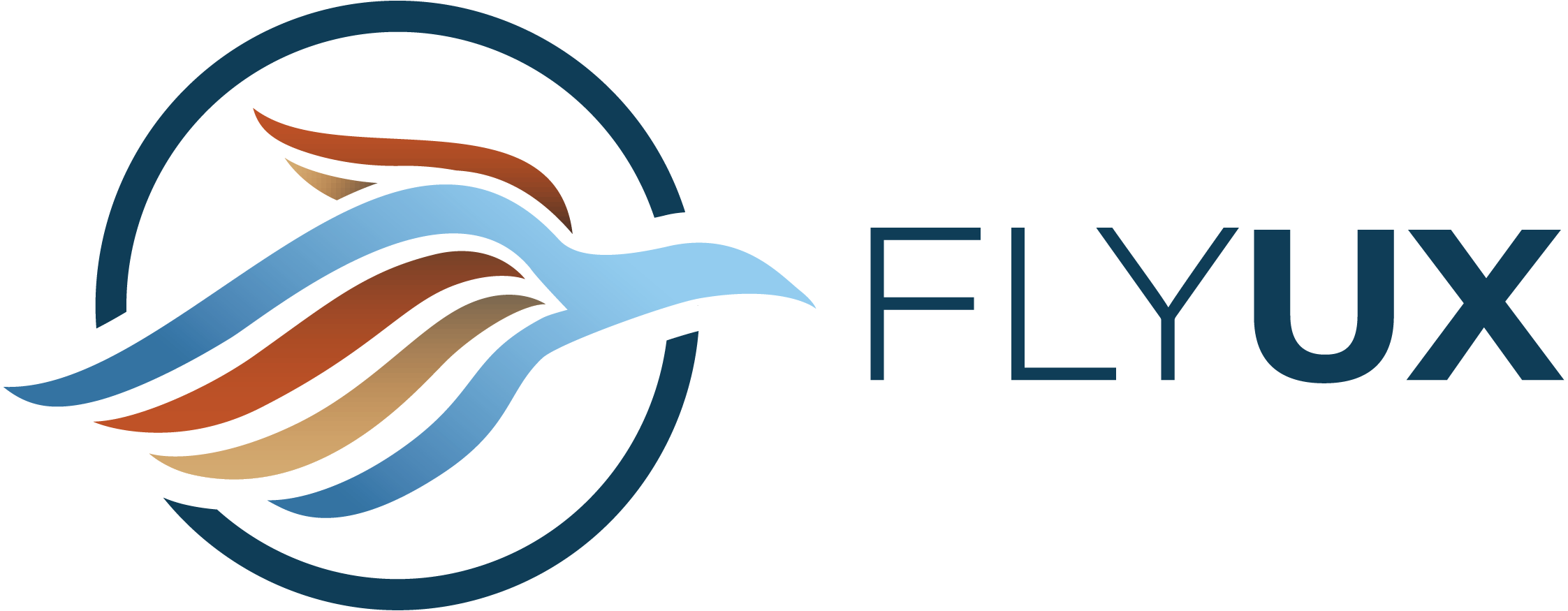Fly UX branding, logo, colour coding